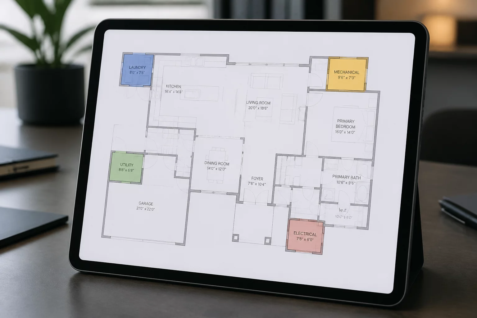 Isolated utility space plans