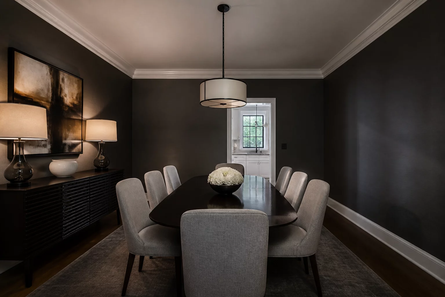 Dining room separation blueprint study