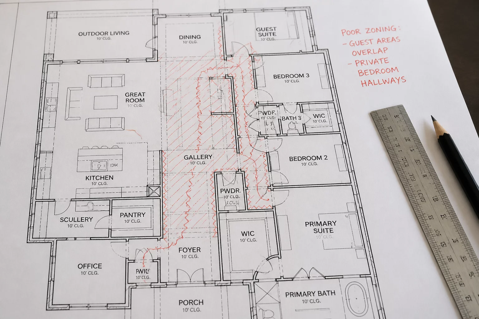 Zoning overlay layout plan